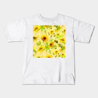 Watercolor Sunflower 1 Kids T-Shirt